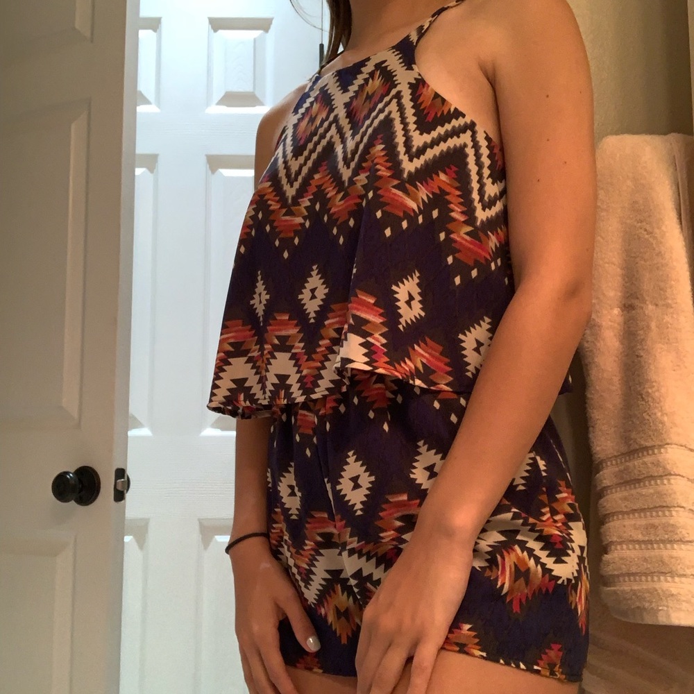 aztec print romper